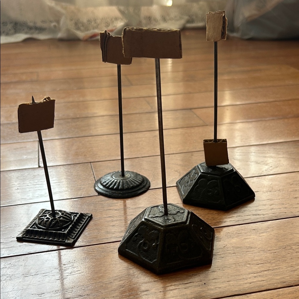 Vintage Metal Card Holders paper picks